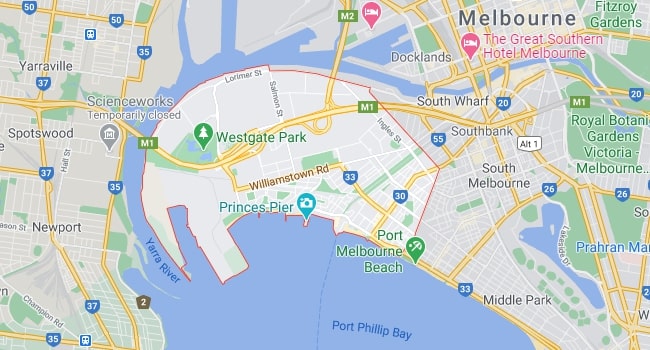 Port Melbourne Map Area